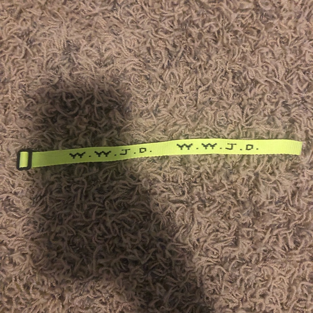 Neon Yellow WWJD Bracelet
